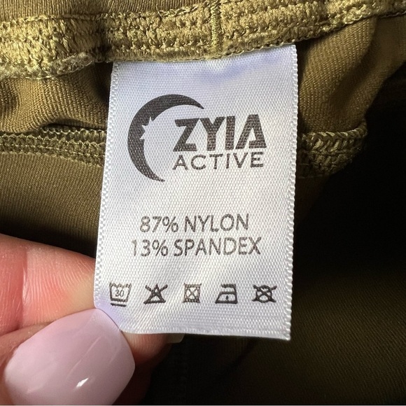 Zyia Active Unwind Women’s Olive Green Fitted Jogger Pants Wide Waistband, XL - Picture 5 of 10